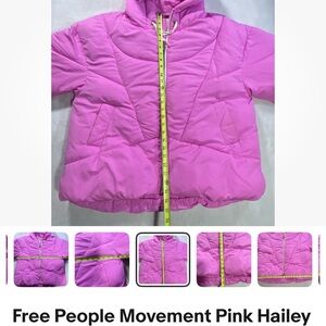 Free People Pink Oversized Puffer Jacket